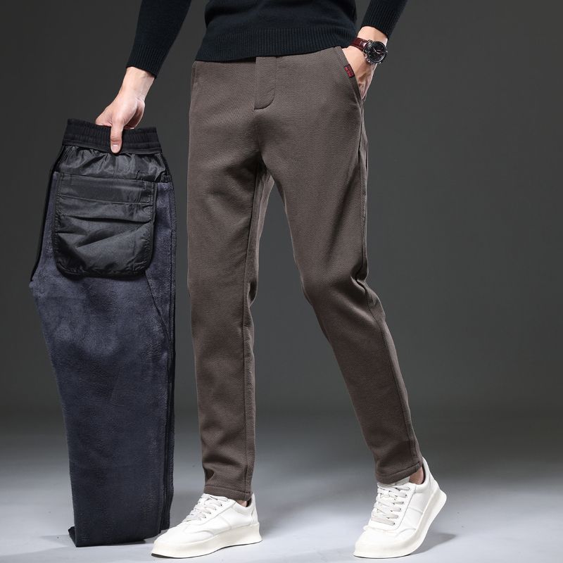 Men'S Fashion Jeans And Boots - 2026 따뜻한 플리스 바지 겨울 남성