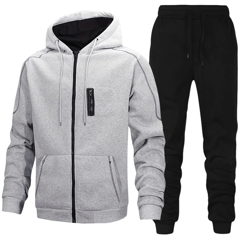 Men'S Fashion Zipper Jacket - 패션 남성 운동복 캐주얼 후드티 코트