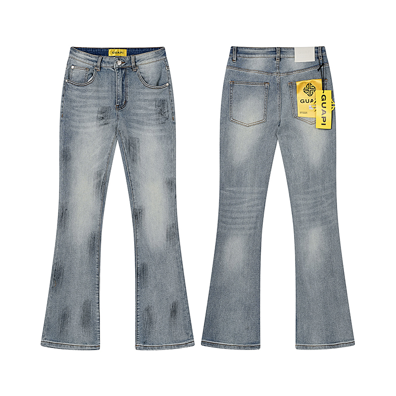 Men'S Fashion Jeans And Boots - 26FW GUAPI 청바지 아메리칸 스트리트 워시드