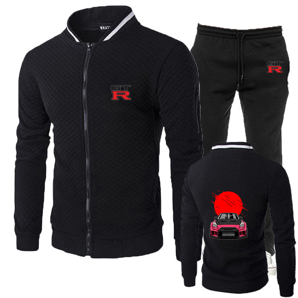 Men'S Fashion Zipper Jacket - 이니셜 D GTR R35 프린트 2026