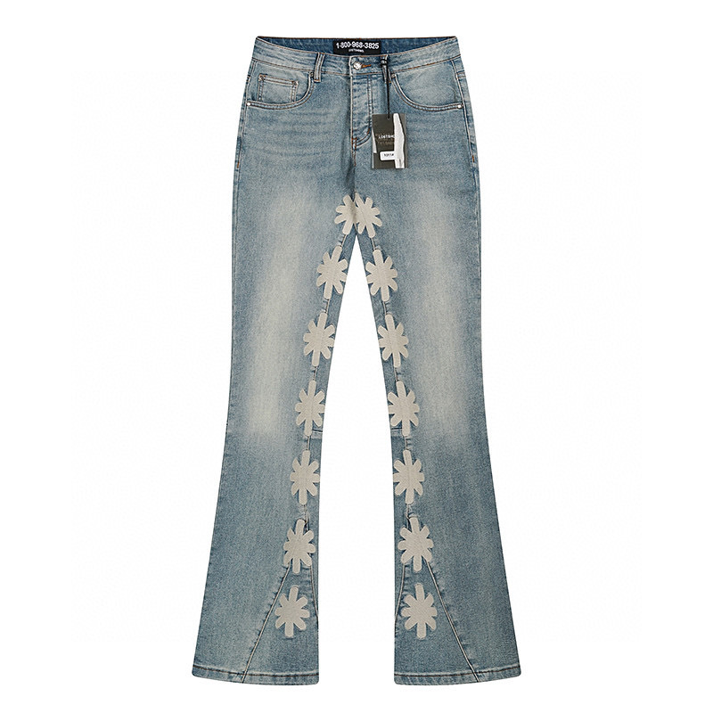 Men'S Fashion Jeans And Boots - 심플 헤비 듀티 자수 고품질 빈티지
