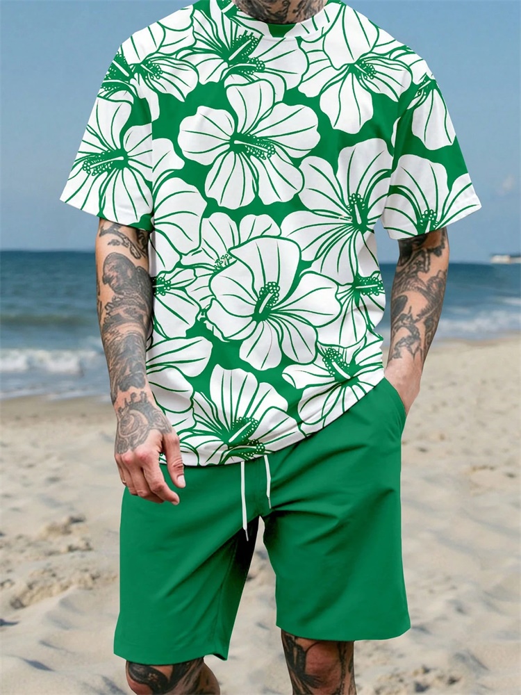 Men'S Fashion And Style - 2026년 신상 남성 정장은 녹색 꽃무늬