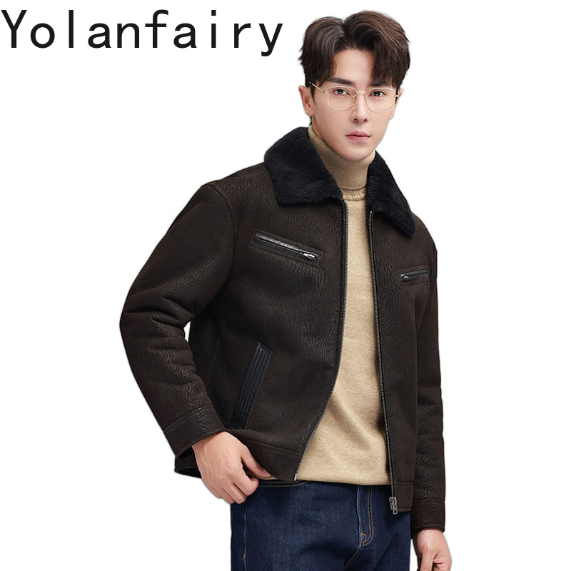 YOLANFAIRY 빈티지 패션 천연 모피 코트 남자  - Men'S Fashion Zipper Jacket 리뷰 및 가격