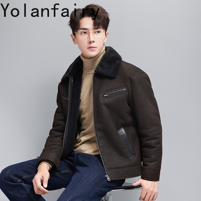 YOLANFAIRY 빈티지 패션 천연 모피 코트 남자  - Men'S Fashion Zipper Jacket 리뷰 및 가격