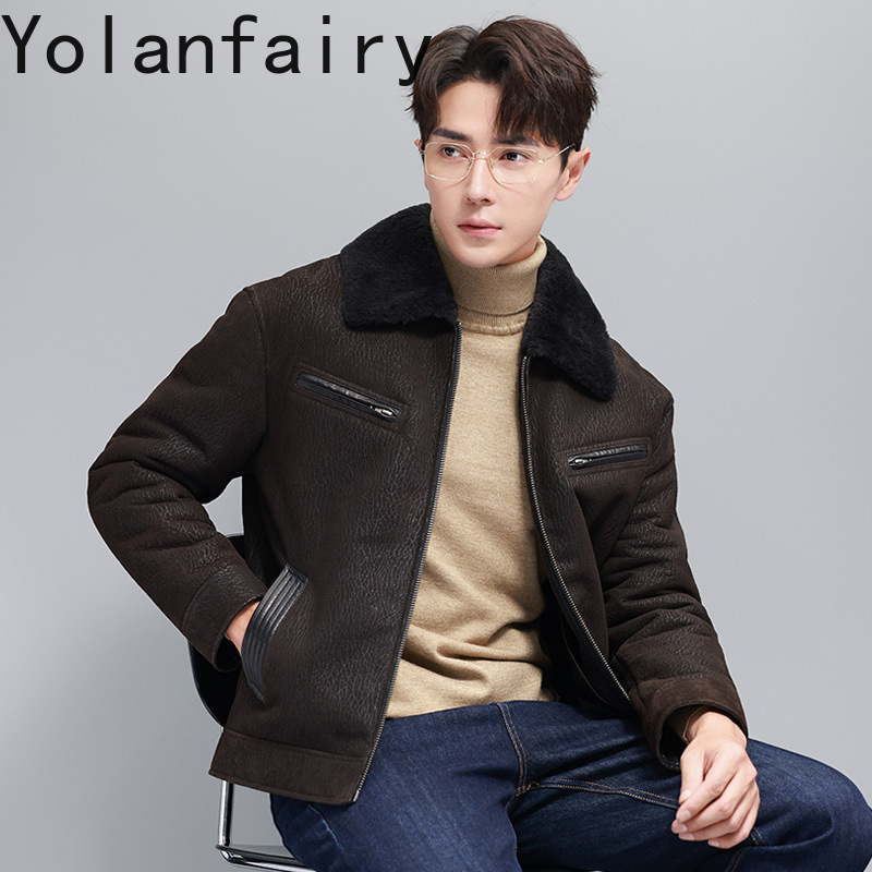 YOLANFAIRY 빈티지 패션 천연 모피 코트 남자  - Men'S Fashion Zipper Jacket 리뷰 및 가격
