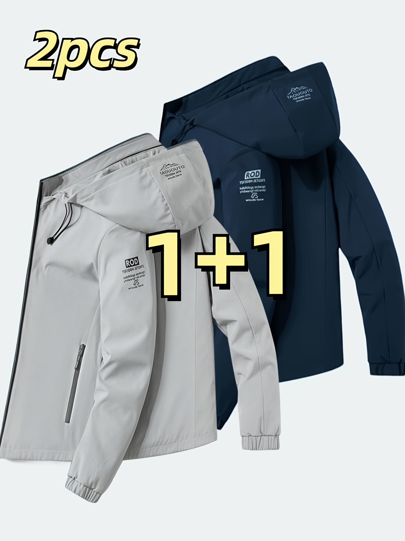 투피스 패셔너블한 남성용 방풍 후드 재킷 - 캐주얼 트 - Men'S Fashion Zipper Jacket 리뷰 및 가격