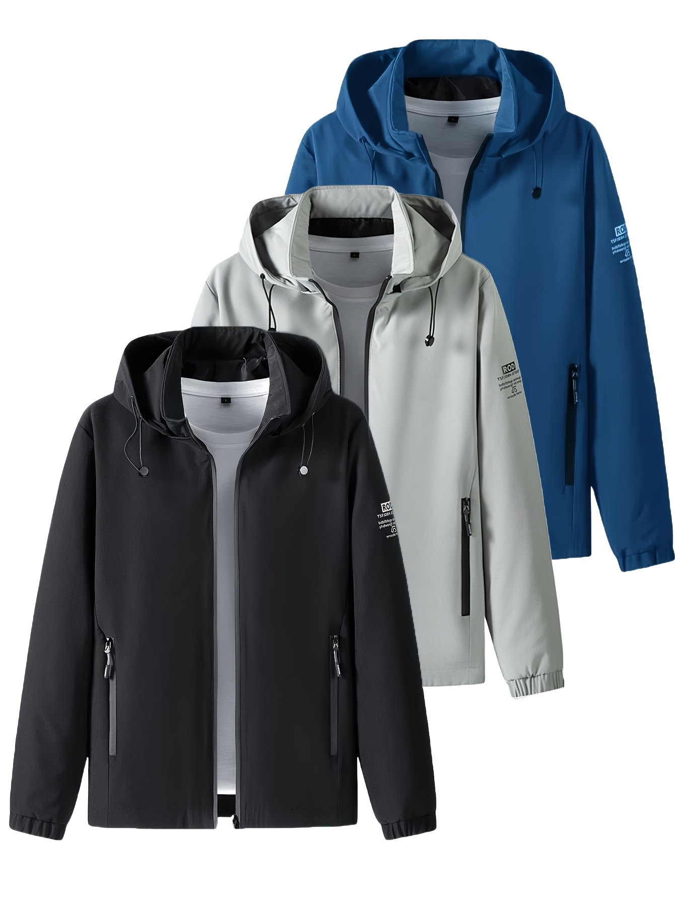 투피스 패셔너블한 남성용 방풍 후드 재킷 - 캐주얼 트 - Men'S Fashion Zipper Jacket 리뷰 및 가격