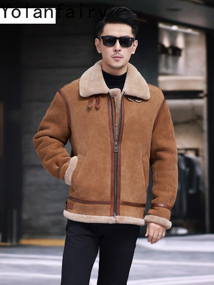 YOLANFAIRY 고품질 진짜 양가죽 재킷 남성 겨울 - Men'S Fashion Zipper Jacket 리뷰 및 가격