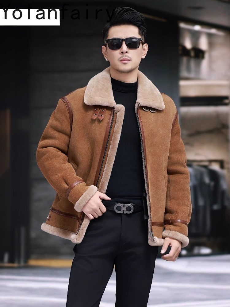 YOLANFAIRY 고품질 진짜 양가죽 재킷 남성 겨울 - Men'S Fashion Zipper Jacket 리뷰 및 가격