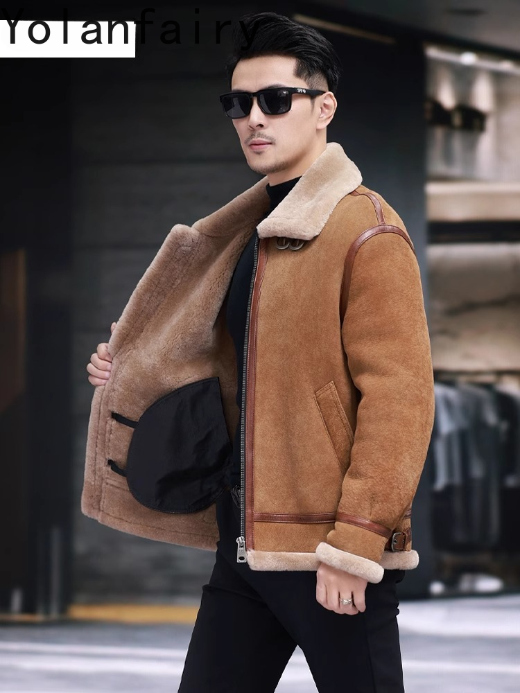 YOLANFAIRY 고품질 진짜 양가죽 재킷 남성 겨울 - Men'S Fashion Zipper Jacket 리뷰 및 가격