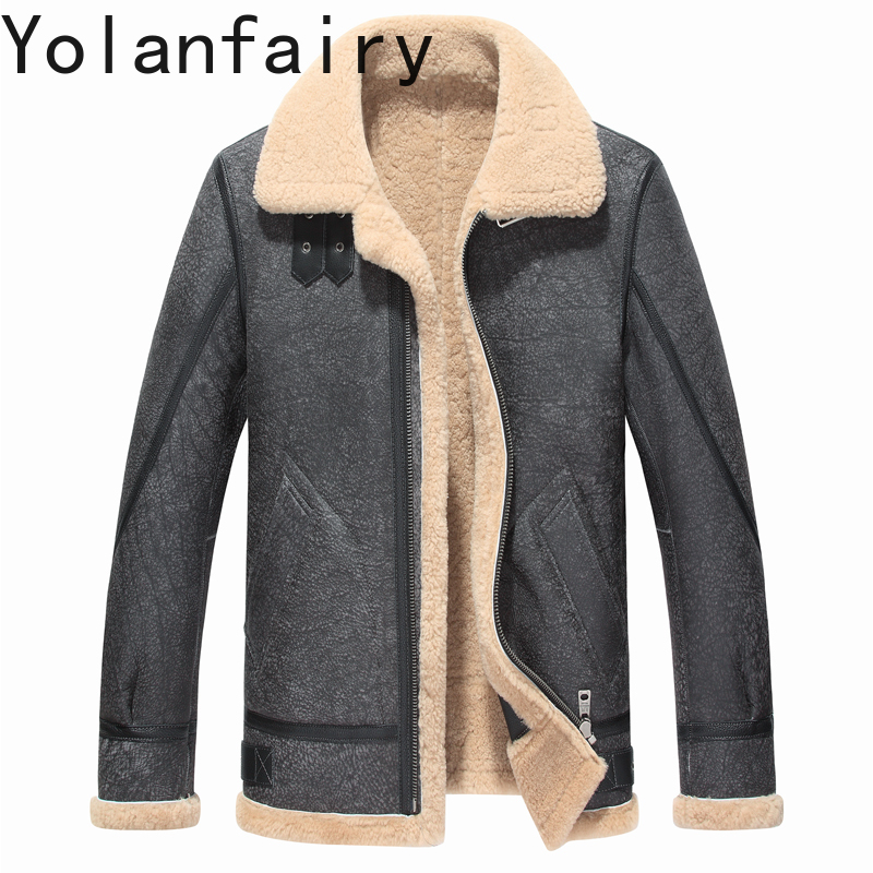 YOLANFAIRY 남성용 진짜 가죽 재킷 겨울 따뜻한 - Men'S Fashion Zipper Jacket 리뷰 및 가격