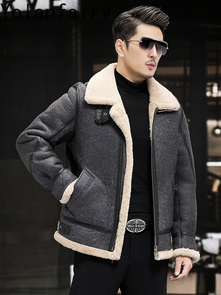YOLANFAIRY 남성용 진짜 가죽 재킷 겨울 따뜻한 - Men'S Fashion Zipper Jacket 리뷰 및 가격