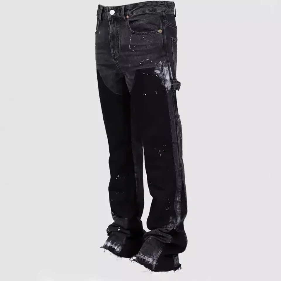 남성 패션 청바지 작업복 바지, 유럽 및 미국 패션 작 - Men'S Fashion Jeans And Boots 리뷰 및 가격