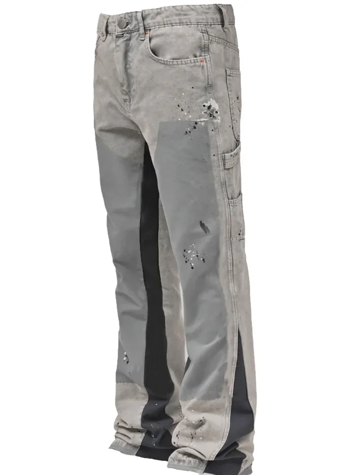 남성 패션 청바지 작업복 바지, 유럽 및 미국 패션 작 - Men'S Fashion Jeans And Boots 리뷰 및 가격
