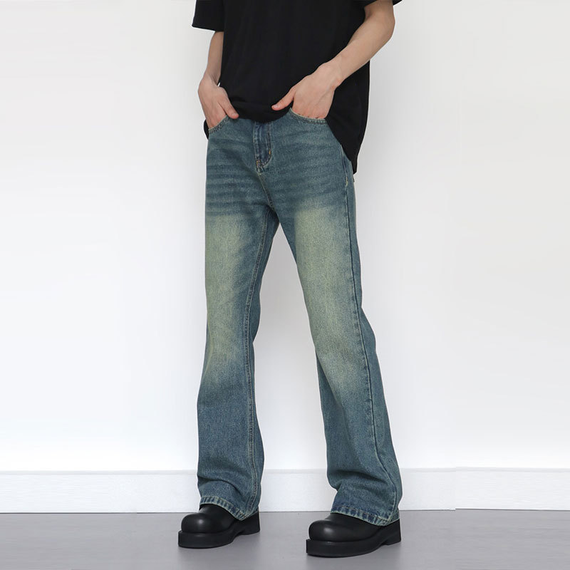 빈티지 패션 아메리칸 스타일 남성 스트레이트 레트로 블 - Men'S Fashion Jeans And Boots 리뷰 및 가격