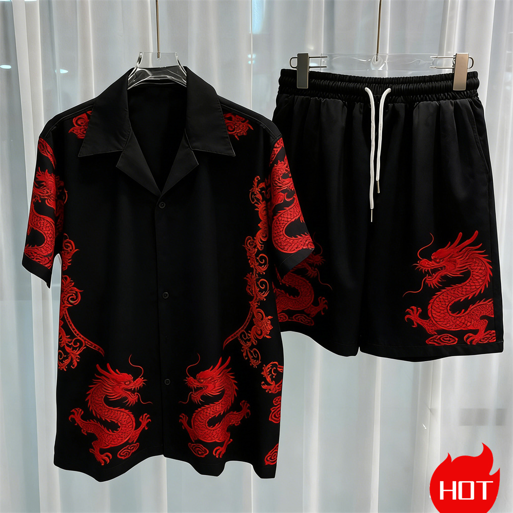 디지털 프린트 남성 세트 패션 투피스 반바지 세트 고품 - Quality Men'S Fashion 리뷰 및 가격