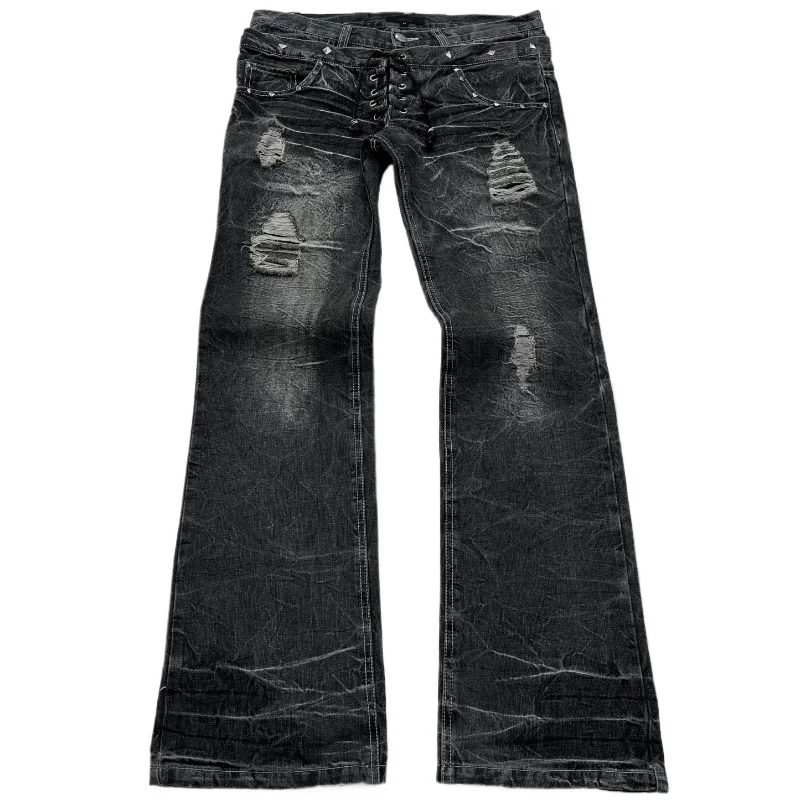 패셔너블한 하이 스트리트 더블 웨이스트 레이스업 마이크 - Men'S Fashion Jeans And Boots 리뷰 및 가격