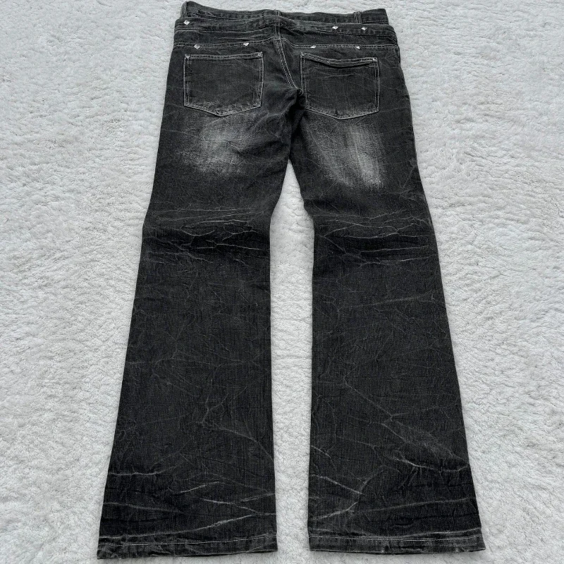 패셔너블한 하이 스트리트 더블 웨이스트 레이스업 마이크 - Men'S Fashion Jeans And Boots 리뷰 및 가격
