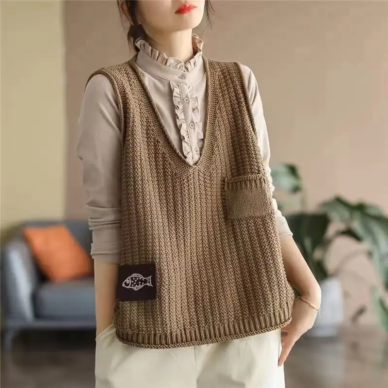 공개된 상품: 여성용 니트 조끼, 솔리드 크롭 웨이스트 - Formal Waistcoat Vest 리뷰 및 가격