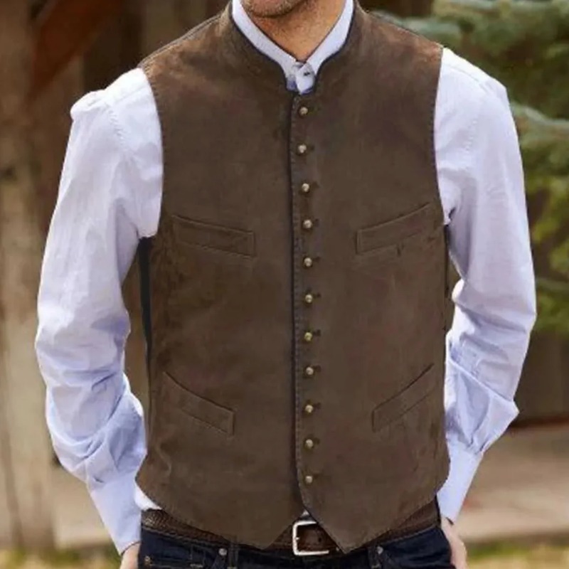 남성 조끼 커피 스웨이드 벨벳 싱글 버튼 조끼 결혼식  - Formal Waistcoat Vest 리뷰 및 가격