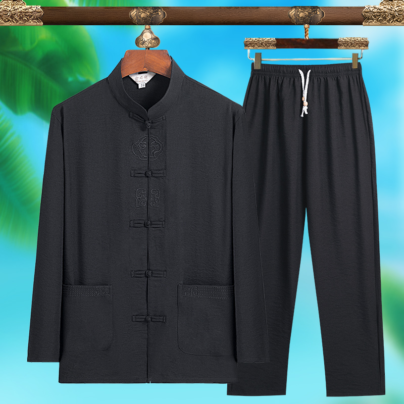 고급스러운 남성 패션 당나라 정장, 순수 실크 경량 긴 - Men'S Fashion And Style 리뷰 및 가격