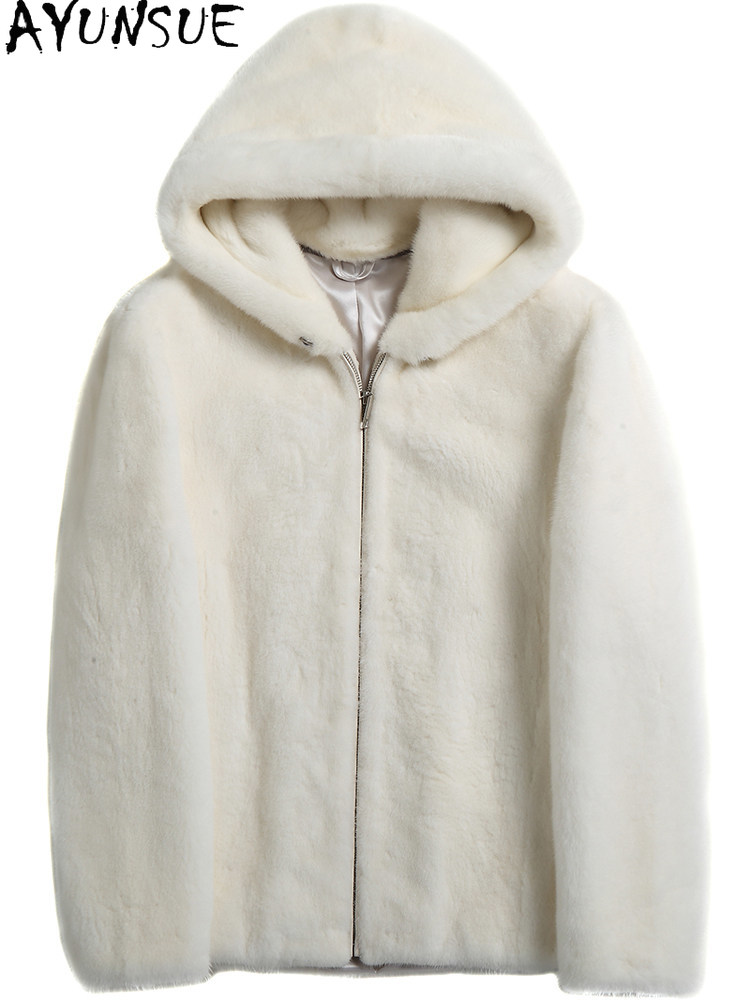 AYUSNUE 천연 밍크 코트 남성 고급 의류 패션 겨 - Men'S Fashion Zipper Jacket 리뷰 및 가격