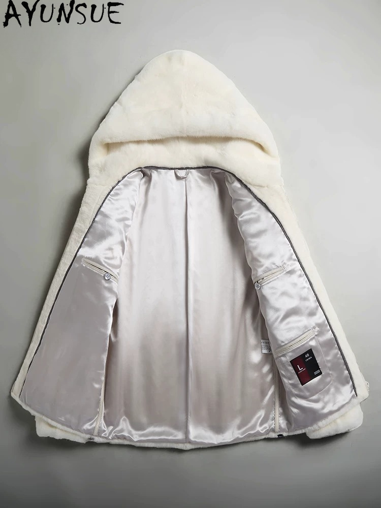 AYUSNUE 천연 밍크 코트 남성 고급 의류 패션 겨 - Men'S Fashion Zipper Jacket 리뷰 및 가격
