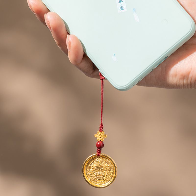 오리지널 구리 도금 티베트 행운의 전화 키 체인, 황색 - Men'S Fashion Gold Chain 리뷰 및 가격
