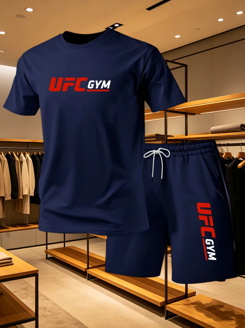 남성 패션 티셔츠 반바지 UFC 캐주얼 세트 여름 스포 - Quality Men'S Fashion 리뷰 및 가격