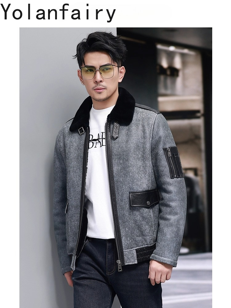 YOLANFAIRY 짧은 천연 모피 코트 남자 패션 정 - Men'S Fashion Zipper Jacket 리뷰 및 가격