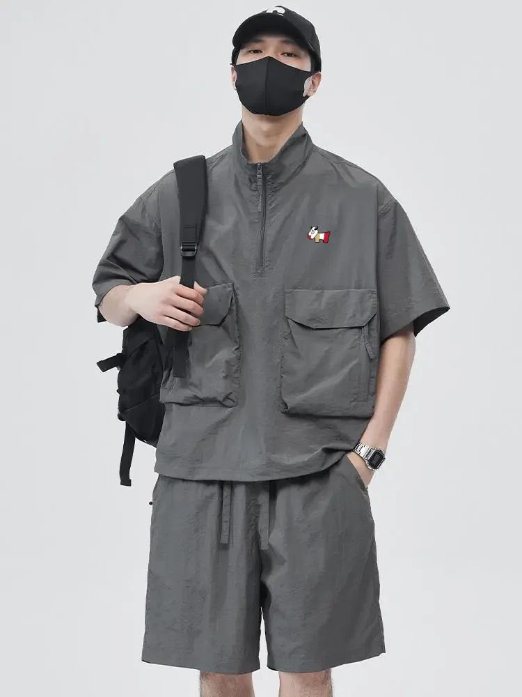 남성용 골프 세트 투피스 골프 셔츠 탑과 반바지 여름  - Men'S Fashion Golf Clothing 리뷰 및 가격