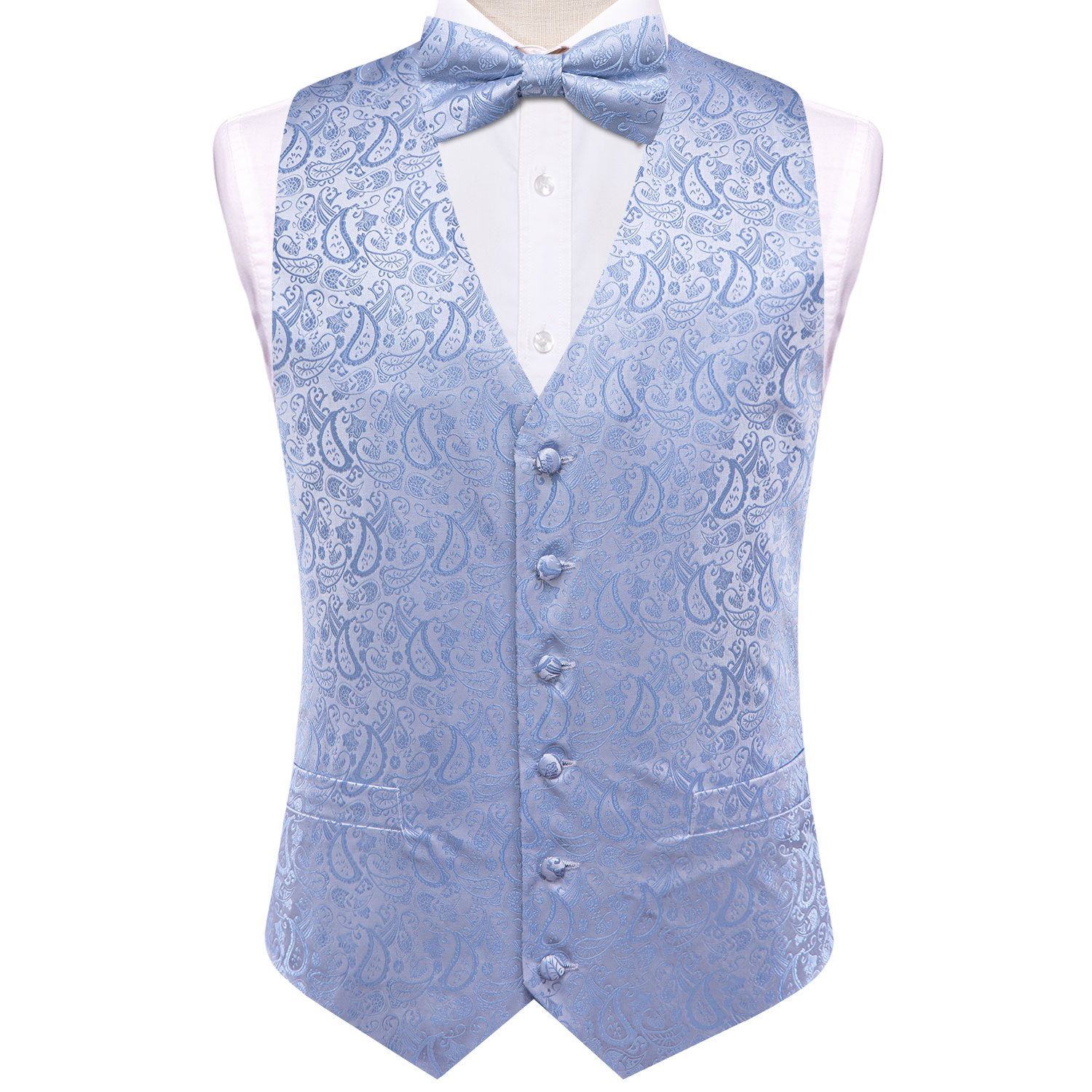 남성 정장 턱시도 조끼 - 페이즐리 플로럴 패턴 웨이스 - Formal Waistcoat Vest 리뷰 및 가격