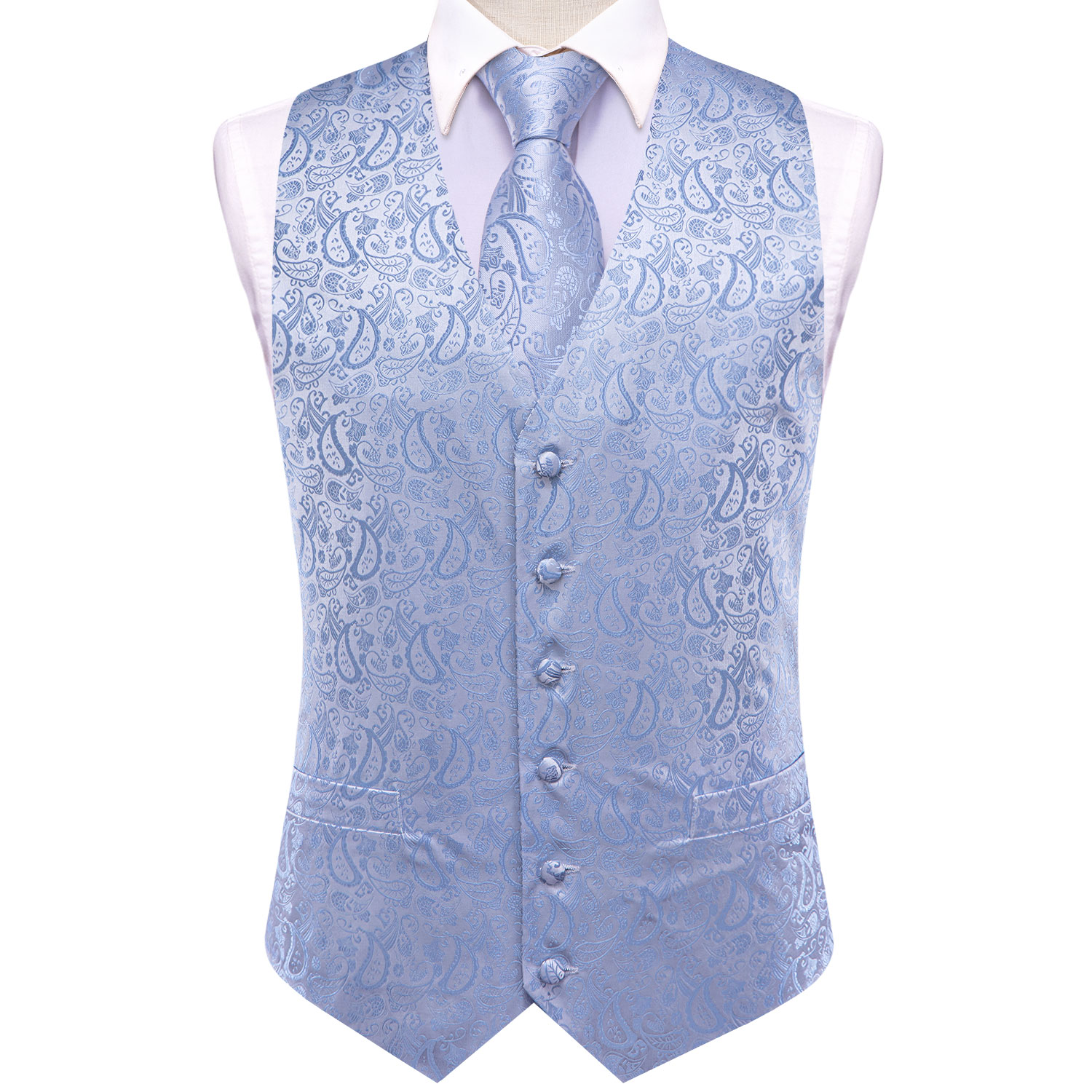 남성 정장 턱시도 조끼 - 페이즐리 플로럴 패턴 웨이스 - Formal Waistcoat Vest 리뷰 및 가격