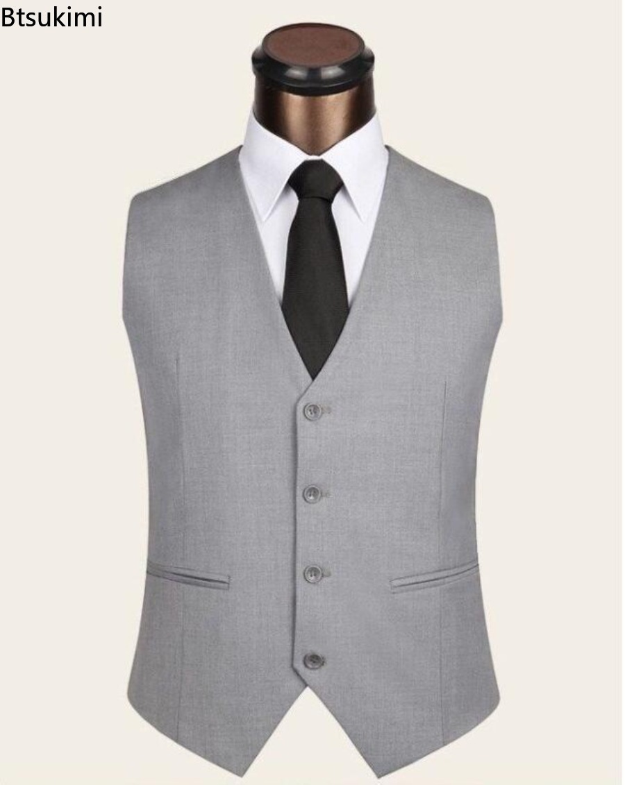 S-6XL 플러스 사이즈 남성용 한국 슬림 피트 정장  - Formal Waistcoat Vest 리뷰 및 가격