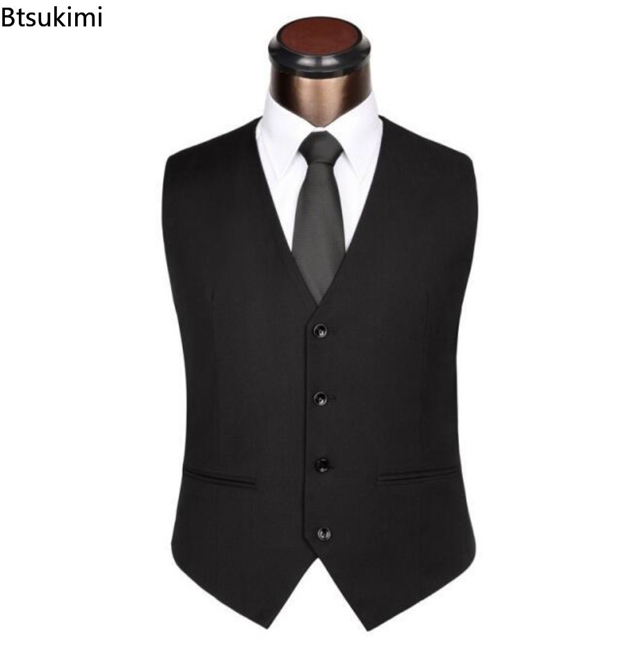 S-6XL 플러스 사이즈 남성용 한국 슬림 피트 정장  - Formal Waistcoat Vest 리뷰 및 가격