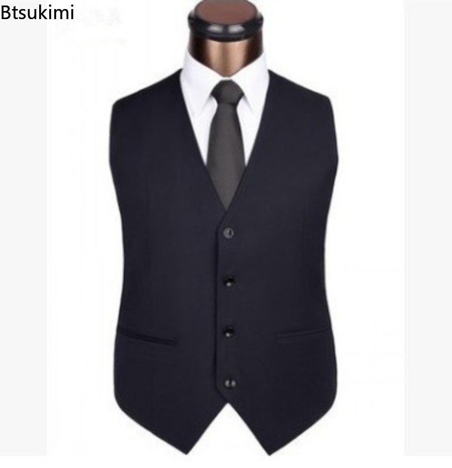 S-6XL 플러스 사이즈 남성용 한국 슬림 피트 정장  - Formal Waistcoat Vest 리뷰 및 가격