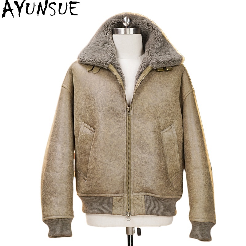 AYUNSUE 고급 천연 모피 코트 남성 겨울 따뜻한  - Men'S Fashion Zipper Jacket 리뷰 및 가격