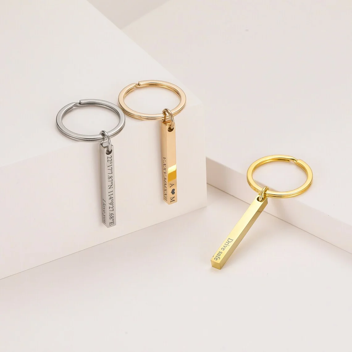 개인화 된 새겨진 바 키 체인 스테인레스 스틸 4 측면 - Men'S Fashion Gold Chain 리뷰 및 가격