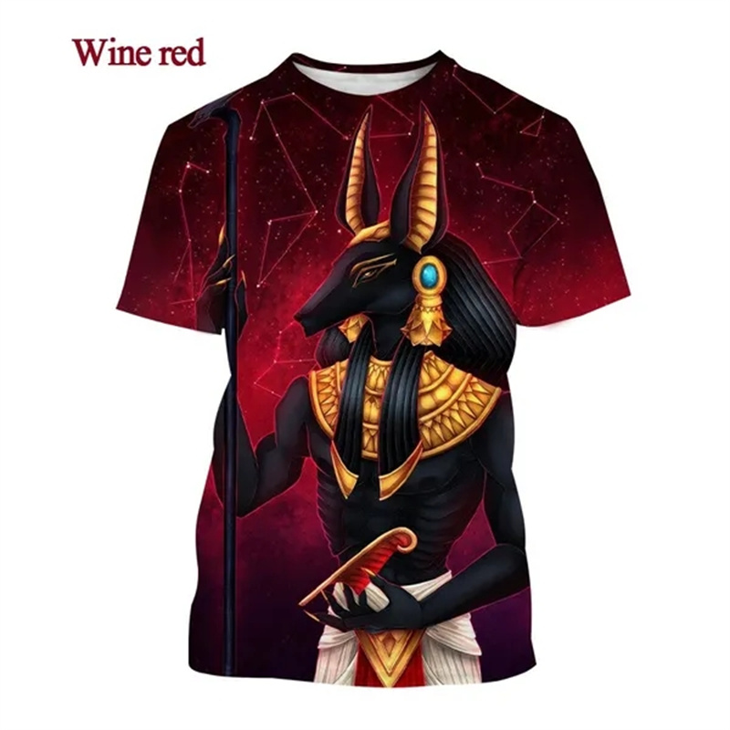 Grim Reaper Anubis 3D 프린트 티셔츠, - Men Fashion Egypt 리뷰 및 가격