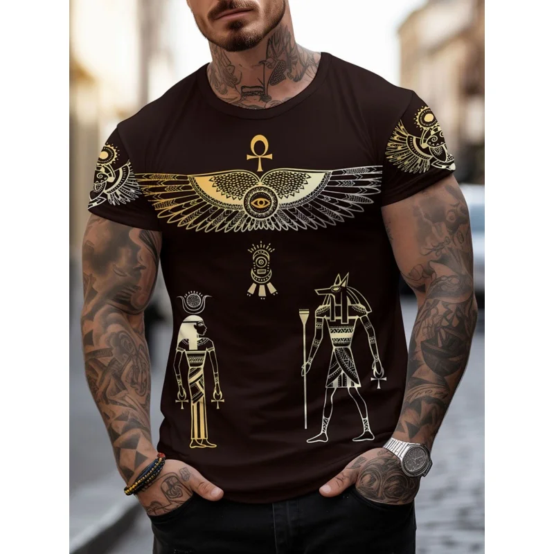 고대 이집트 그래픽 티셔츠 남성용 멋진 기사 전사 3D - Men Fashion Egypt 리뷰 및 가격
