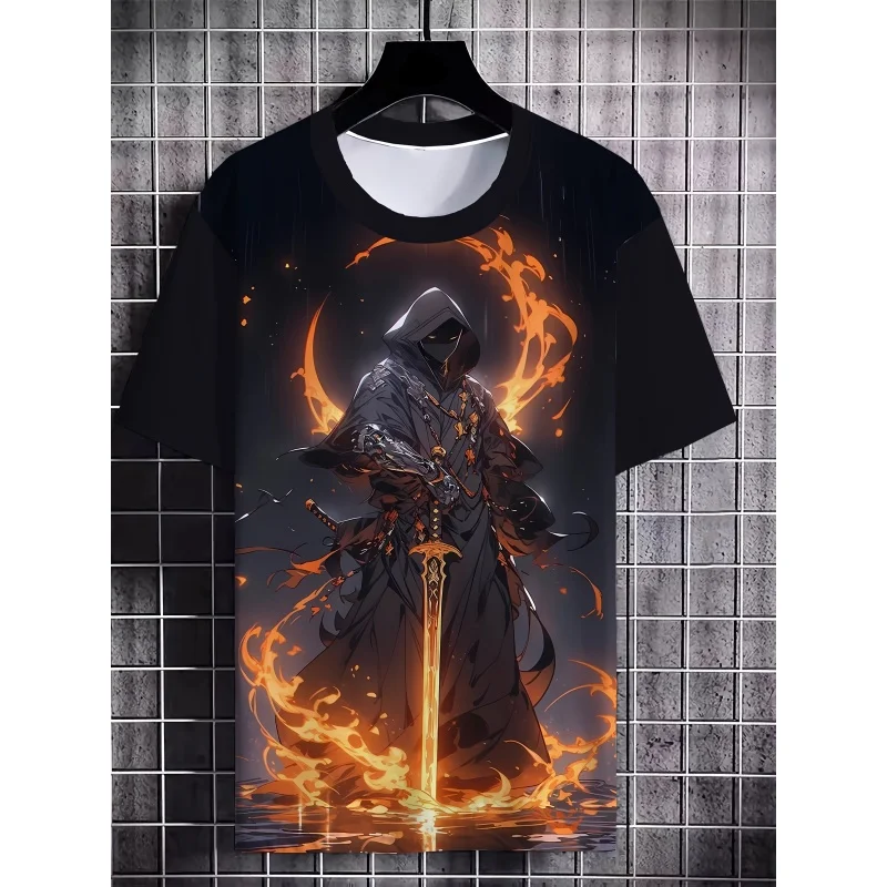 고대 이집트 그래픽 티셔츠 남성용 멋진 기사 전사 3D - Men Fashion Egypt 리뷰 및 가격