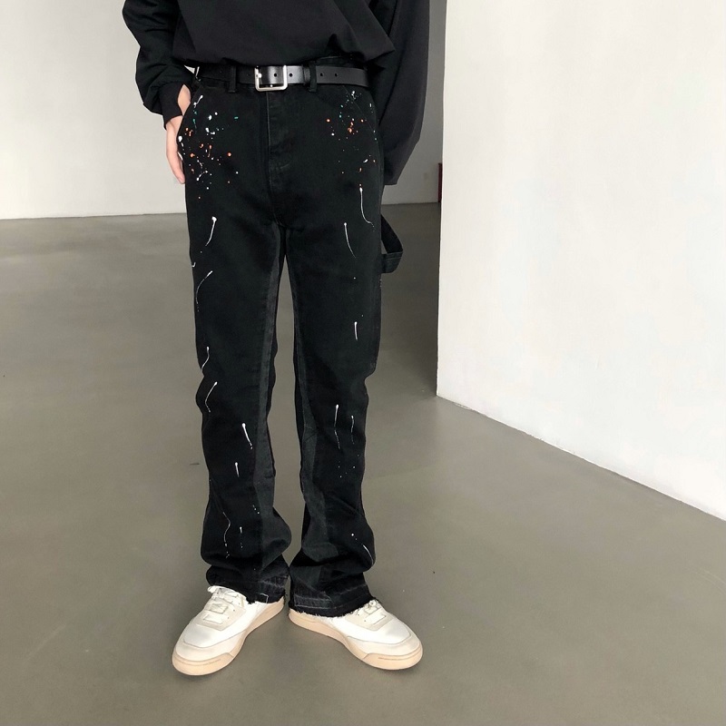 2025 New Graffiti Splash Ink D - Men'S Fashion Jeans And Boots 리뷰 및 가격