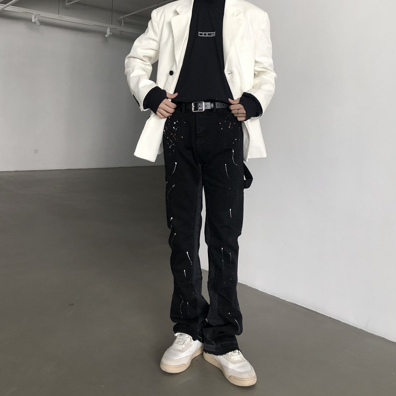 2025 New Graffiti Splash Ink D - Men'S Fashion Jeans And Boots 리뷰 및 가격