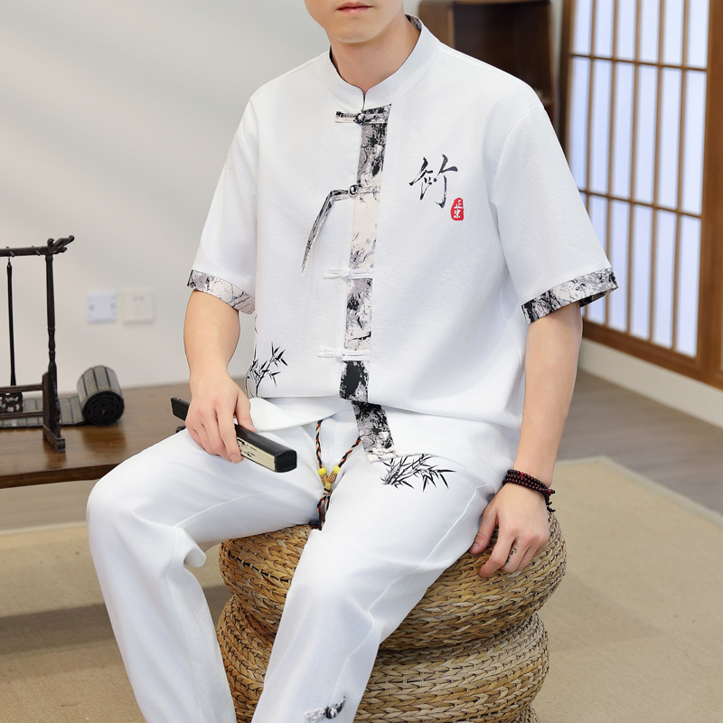 2026 봄 남성 캐주얼 세트 중국 스타일 셔츠 + 바 - Men'S Fashion And Style 리뷰 및 가격
