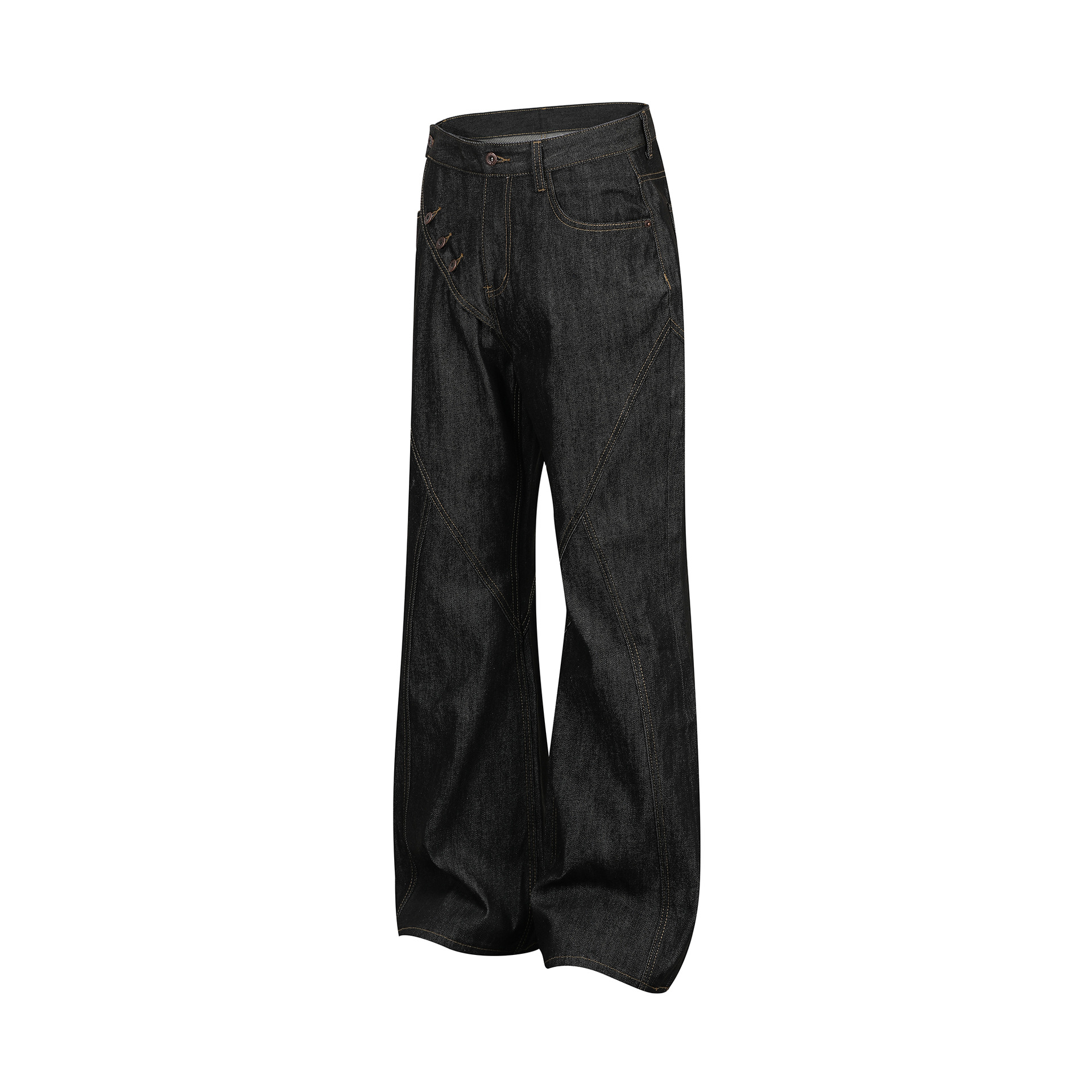 하이 스트리트 언밸런스 패션 청바지 남성 빈티지 힙합  - Men'S Fashion Jeans And Boots 리뷰 및 가격