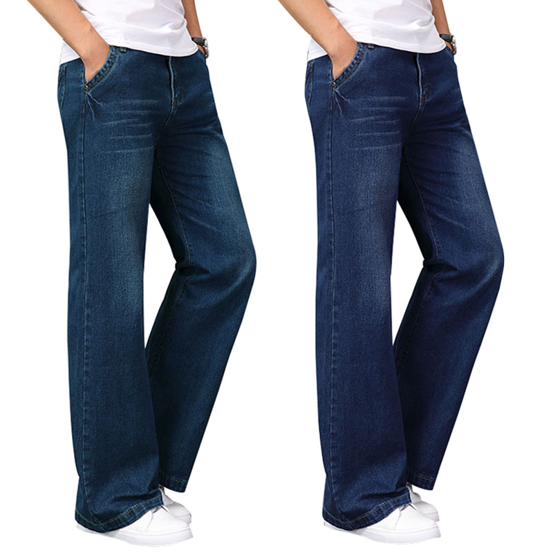 남성용 빅 플레어 청바지, 부츠 컷 데님 바지, 루즈  - Men'S Fashion Jeans And Boots 리뷰 및 가격