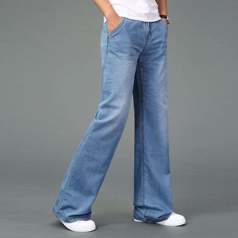 남성용 빅 플레어 청바지, 부츠 컷 데님 바지, 루즈  - Men'S Fashion Jeans And Boots 리뷰 및 가격