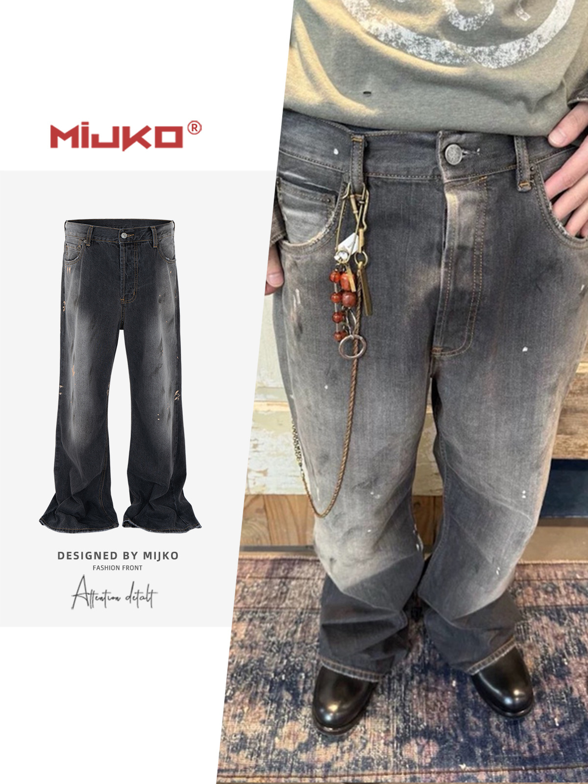 MIJKO 그라데이션 워싱 남성 청바지 캐주얼 빈티지  - Men'S Fashion Jeans And Boots 리뷰 및 가격