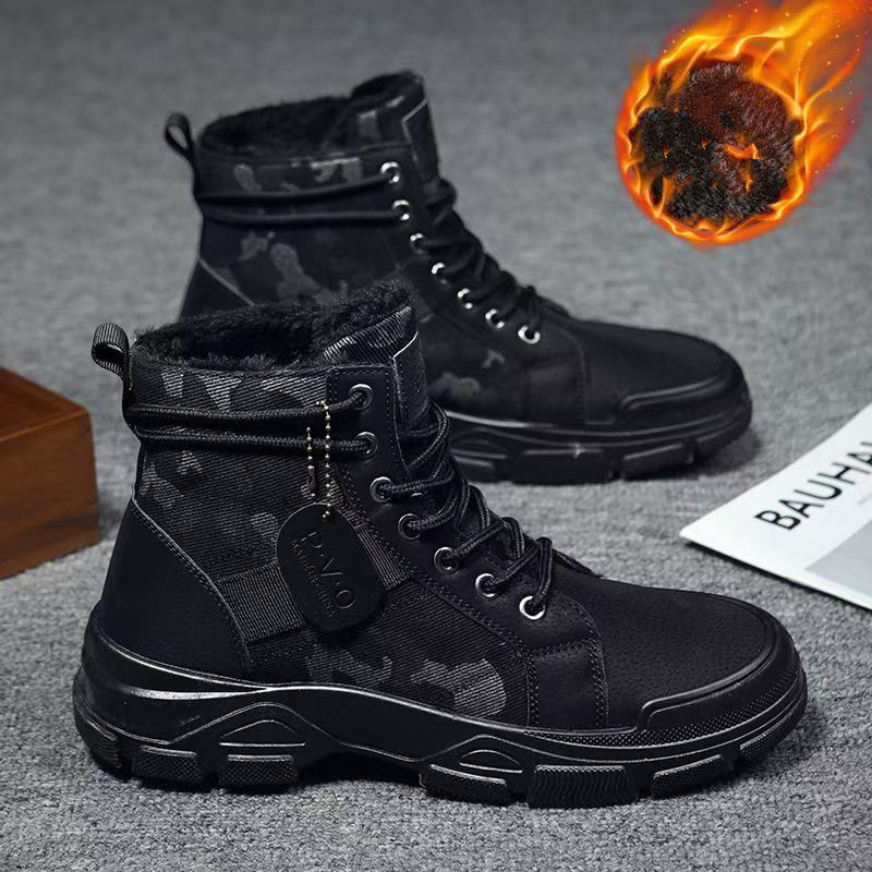 2025 겨울 카모플라주 보온 두꺼운 밑창 남성 부츠, - Men'S Fashion Jeans And Boots 리뷰 및 가격