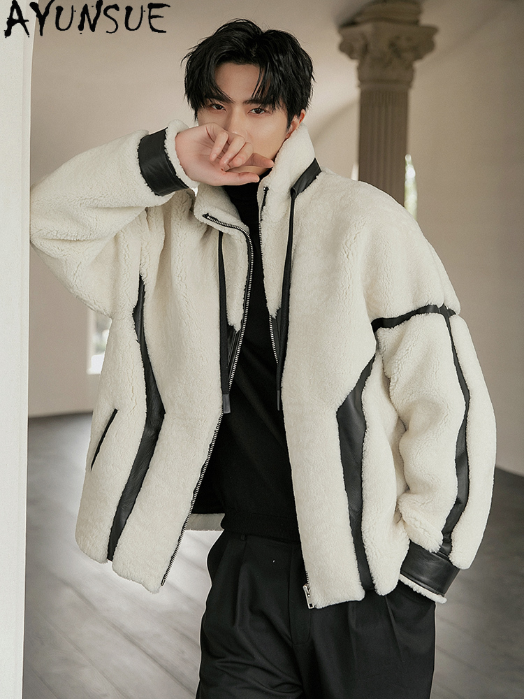 AYUNSUE 럭셔리 천연 모피 코트 남자 패션 짧은  - Men'S Fashion Zipper Jacket 리뷰 및 가격